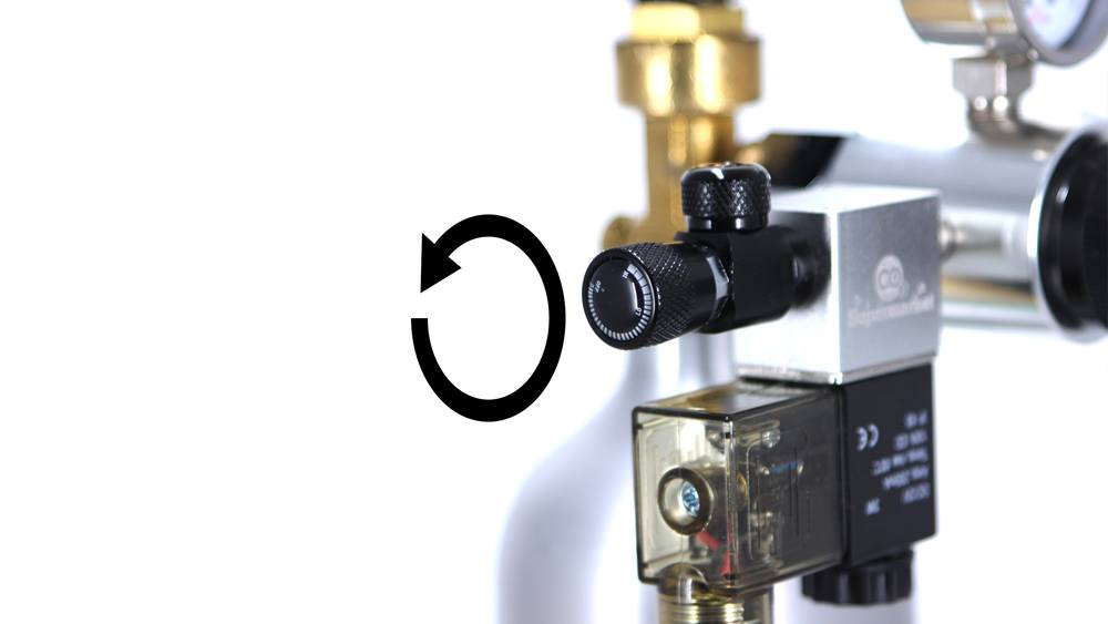 Open needle valve